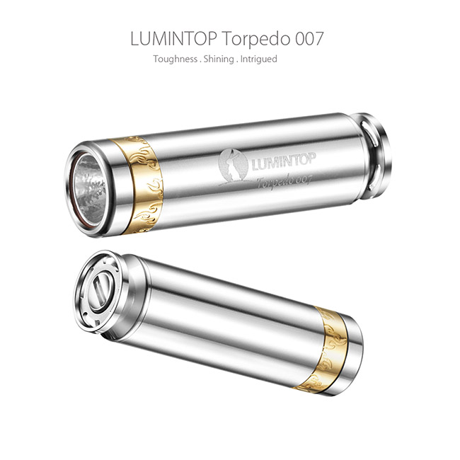 Lanterna elétrica do bolso do torpedo do EDC material de aço inoxidável da mini Lumintop 007