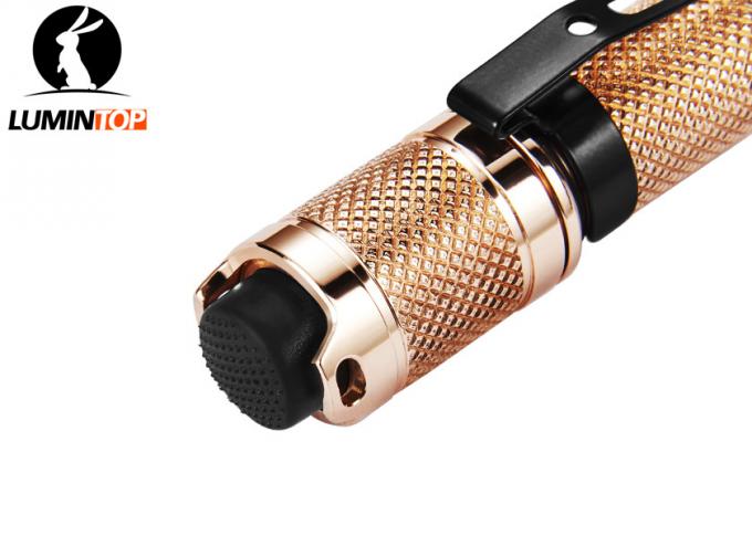 Lanterna elétrica do AAA da ferramenta do cobre do EDC Lumintop, mini tocha poderosa do bolso do diodo emissor de luz