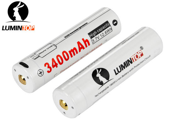 China Bateria recarregável de Lumintop Lm34c, bateria recarregável do lítio 3400mAh 18650 fornecedor